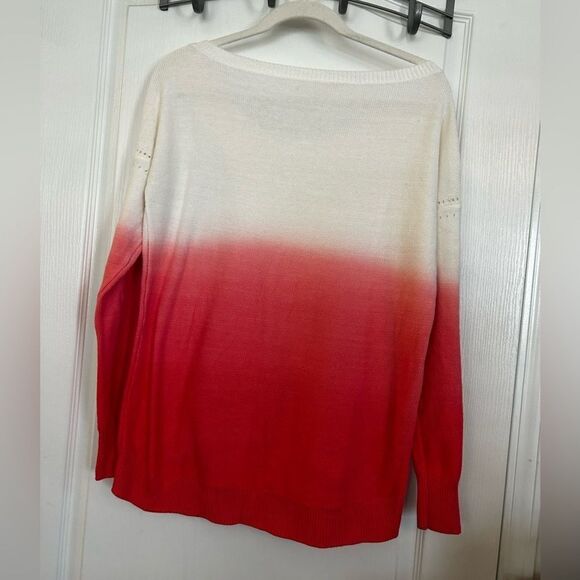 Pink Victoria secret off the shoulder sweater ombre pink women’s medium - Picture 2 of 14